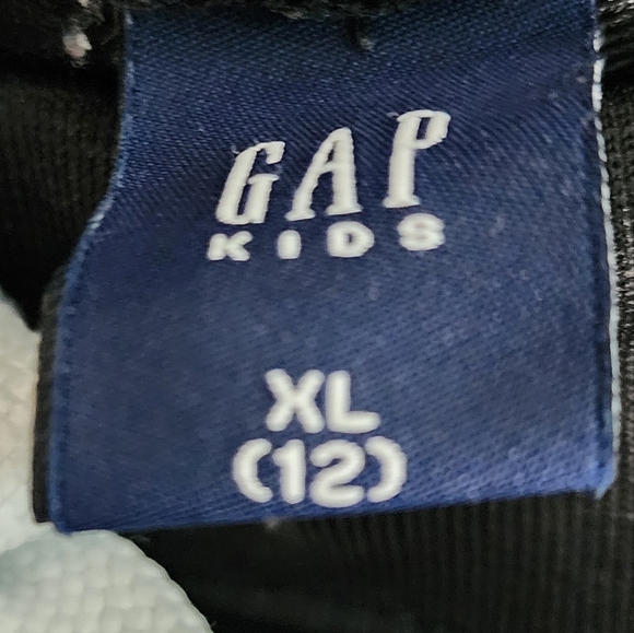GAP Kids Black Athletic Bottoms with Blue Stripes - Picture 2 of 4